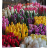 Meerkleurige tulpen douchegordijn (Voorkant)