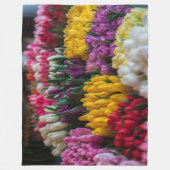 Meerkleurige tulpen fleece deken (Voorkant)