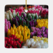 Meerkleurige tulpen keramisch ornament (Achterkant)