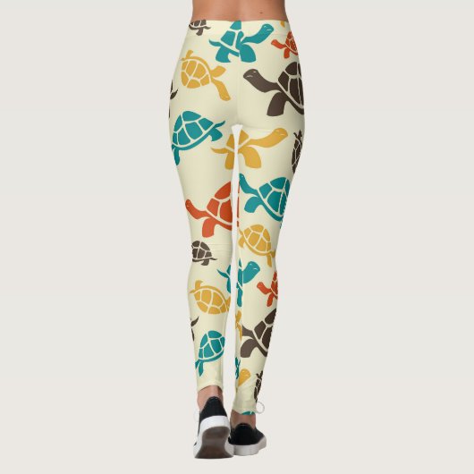 Meerkleurige Turtle Leggings (Achterkant)