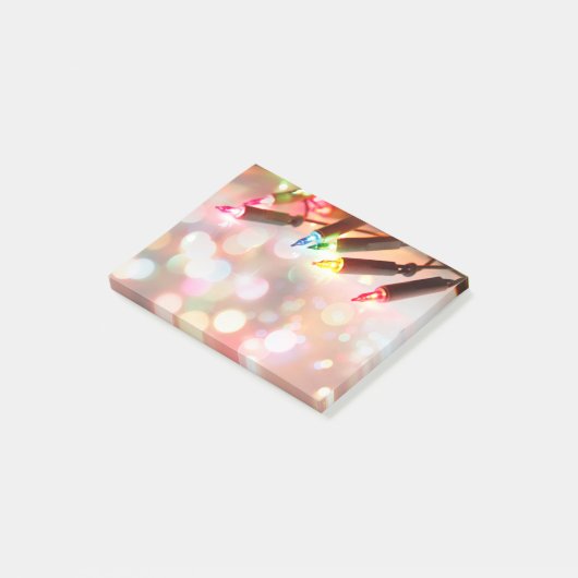 Meerkleurige Twinkle-lampjes, overdruk - 4x3 Post-it® Notes (Schuin)