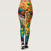 Meerkleurige ubbel leggings (Achterkant)