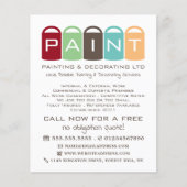 Meerkleurige verfemmers, verf- en decorator flyer (Voorkant)
