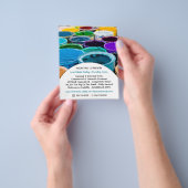 Meerkleurige verfemmers, verf- en decorator flyer (Hand)