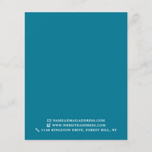 Meerkleurige verfemmers, verf- en decorator flyer (Achterkant)