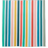 Meerkleurige verticale strepen voor de moderne zom douchegordijn (Voorkant)