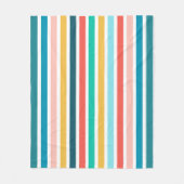 Meerkleurige verticale strepen voor de moderne zom fleece deken (Voorkant)
