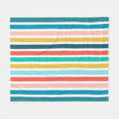Meerkleurige verticale strepen voor de moderne zom fleece deken (Voorkant (Horizontaal))