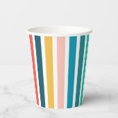 Meerkleurige verticale strepen voor de moderne zom papieren bekers (Achterkant)