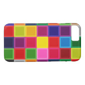 Meerkleurige Vierkantjes Girly iPhone 7 hoesje (Achterkant (Horizontaal))