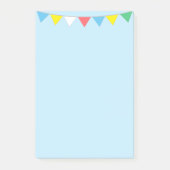 Meerkleurige vlaggen op lichtblauw post-it® notes (Voorkant)