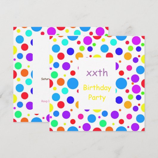  meerkleurige vlekken op zaterdag kaart (Voorkant / Achterkant)