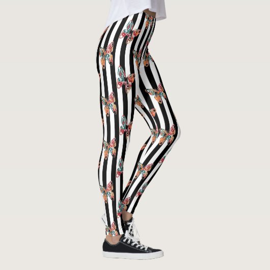 Meerkleurige vlinder leggings (Rechts)