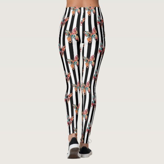 Meerkleurige vlinder leggings (Achterkant)