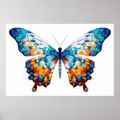 Meerkleurige vlinder poster (Voorkant)