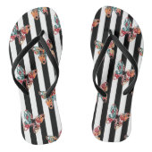 Meerkleurige vlinder teenslippers (Voetbed)