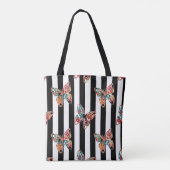 Meerkleurige vlinder tote bag (Achterkant)