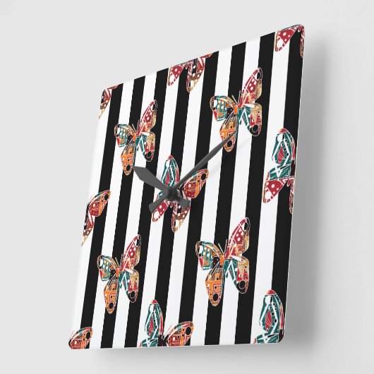 Meerkleurige vlinder vierkante klok (Hoek)