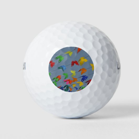 meerkleurige vlinders golfballen (Voorkant)