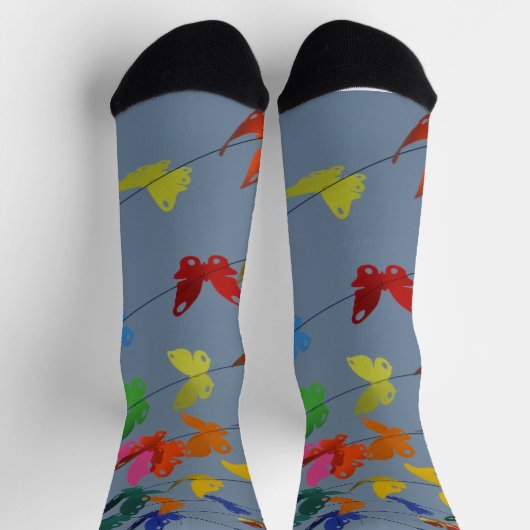 meerkleurige vlinders sokken (Top)