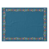 Meerkleurige voedingskrakers op Bluegreen Backgrou Tafelkleed (Voorkant (Horizontaal))