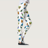 Meerkleurige vogels op witte Leggings (Rechts)