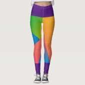 Meerkleurige voorbedrukte veroudering leggings (Voorkant)