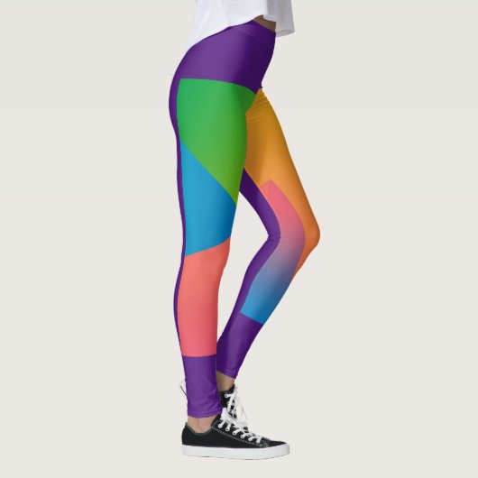 Meerkleurige voorbedrukte veroudering leggings (Rechts)