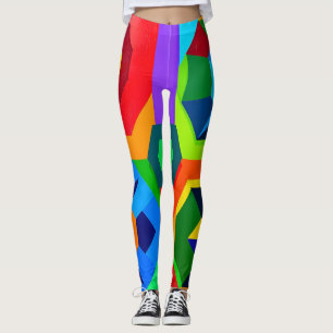 Meerkleurige vormen 2 leggings