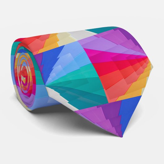 meerkleurige vortex op stropdas (Opgerold)