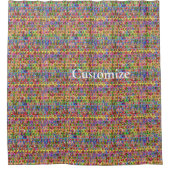 Meerkleurige vredessymbolen patroon douchegordijn (Voorkant)