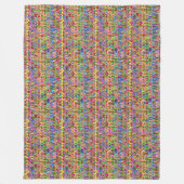 Meerkleurige vredessymbolen patroon fleece deken (Voorkant)