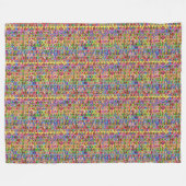 Meerkleurige vredessymbolen patroon fleece deken (Voorkant (Horizontaal))