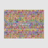 Meerkleurige vredessymbolen patroon tissuepapier (Voorkant)