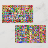 Meerkleurige vredessymbolen patroon visitekaartje (Voorkant / Achterkant)