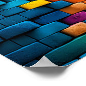 Meerkleurige wandbekleding voor brick poster (Hoek)