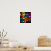 Meerkleurige wandbekleding voor brick poster (Keuken)