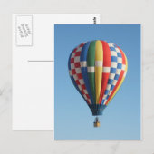 Meerkleurige warmluchtballon briefkaart (Voorkant / Achterkant)