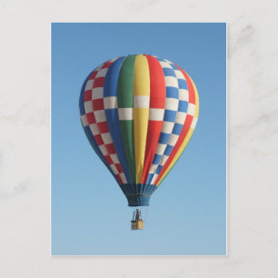 Meerkleurige warmluchtballon briefkaart