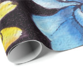 Meerkleurige waterverf bloemboeket cadeaupapier (Rol Hoek)