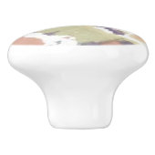 meerkleurige waterverf boho-afdruk van keramische  keramische knop (Zijkant)