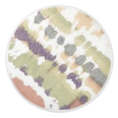 meerkleurige waterverf boho-afdruk van keramische  knop (Voorkant)