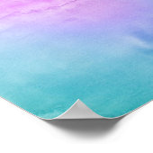 Meerkleurige Waterverf Duo Abstract schilderen Poster (Hoek)