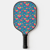 Meerkleurige Waterverf Harten Pickleball Paddle (Voorkant)