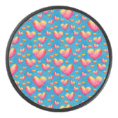 Meerkleurige Waterverf Hockey Puck (Voorkant)