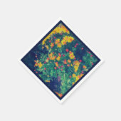 Meerkleurige weide grillige wilde madeliefjes bloe servet (Hoek)