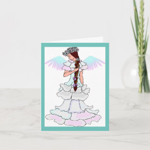 Meerkleurige Wings Angel Birthday Wenskaart Kaart