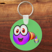 Meerkleurige worm sleutelhanger (Voorkant)