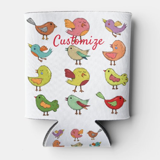 Meerkleurige zangvogels Thunder_Cove Blikjeskoeler (Voorkant)