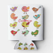 Meerkleurige zangvogels Thunder_Cove Blikjeskoeler (Achterkant)